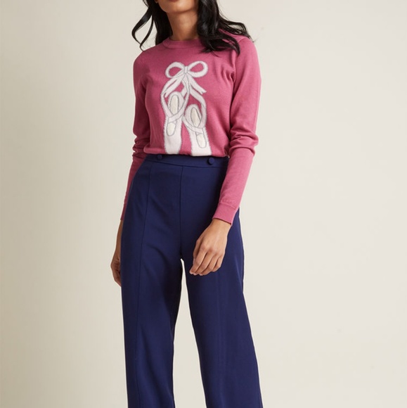Modcloth Sweaters - Modcloth Ballet Slippers Knit Pullover Sweater S